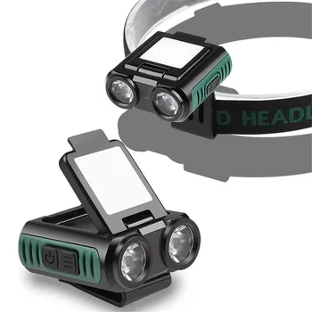Mini Kepuraitė Įrašą Žibintai Indukcijos Led Lemputė USB Įkrovimo priekinis žibintas Led Galvos Žibintuvėlis Galvos Žibintuvėlis Stovyklavimo, Žvejybos Žibintų