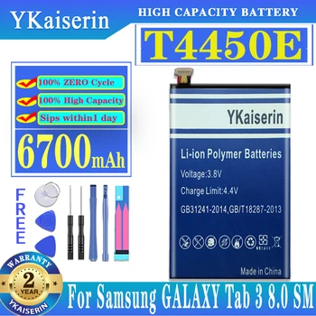 YKaiserin 6700mAh T4450E Baterija Samsung Galaxy Tab 3 8.0 T310 T311 T315 Tab3 8.0 SM-T310 SM-T311 E0288 E0396 Tablet