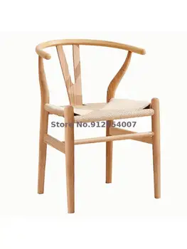 Šiaurės y kėdė iš medžio masyvo valgomojo kėdė namų paprasta nauja Kinų pietų stalo medžio masyvo kėdės atlošo kėdės ir patogiai