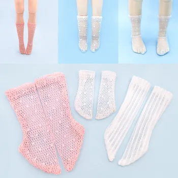 6 punkte bjd kūdikių drabužiai universalus kojinės, tinklelio kojinės, 1/6 bazės kojinės, yosd blauzdos kojinės, 30cm kūdikių šilko kojinės lėlės priedai