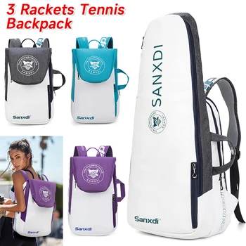 Turi 3 Raketės Raquete Maišelį Didelės Talpos Badmintono Maišelį Padel Raketės Kuprinė Tenisas/Pickleball/Badmintonas/Skvošas, Sporto