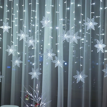 Snaigės LED Styginių Šviesos Linksmų Kalėdų Dekoracijos Namų 2023 Cristmas Ornamentu Navidad Noel Kalėdų Dovanos naujieji Metai 2024