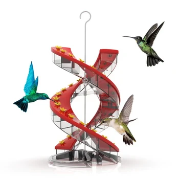 2023 Nauja Helix Hummingbird Feeder Spiralės Hummingbird Kopėčių Paukščių Spiralę, naminių paukščių šėrimas stovo Kieme Sodo Dekoro Lauko Kabinti