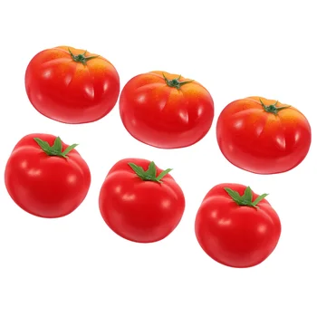6 Vnt Imitacija Pomidorų Dirbtinis Daržovių Papuošimai, Maisto, Vaisių Netikrą Pasirodo Putos Daržovių Bamblys