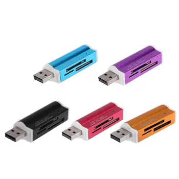 USB2.0 4 in 1 Multi Atminties Kortelių Skaitytuvas All in One Cardreader SD/SDHC/Mini SD/MMC/TF Kortelė/MS Lector de tarjetas