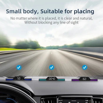 G15 HUD GPS Automobilio Spidometro ar Laikrodis Žiūrėti Saugos Vairavimo Head-Up Ekranas Palaiko Kuro Transporto priemonių, Transporto priemonių Benzinas
