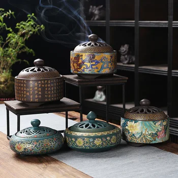 Keramikos smilkalų degiklis patalpų santalas Zen agarwood už Buda plokštė smilkalų degiklis apdailos aromaterapija viryklė