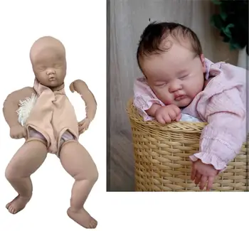20inch Reborn Rinkinio Miega Kūdikis ASHIA Naujagimis Baby Doll Nebaigtų Unpainted Lėlės Dalys su Medžiaga Įstaiga Bebe Atgimsta Lėlės Rinkinys