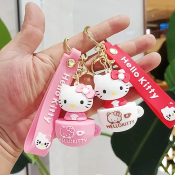 Kawaii Sanrio Key Chain Mielas Hello Kitty Animacinių Filmų Dekoratyvinis Pakabukas 