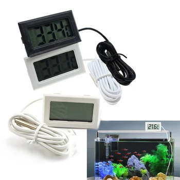 Atsparus vandeniui LCD Skaitmeninis Termometras Akvariumo Elektroninių Tikslumo Žuvų Bako Temperatūros Matavimo Priemonė su Zondas K5