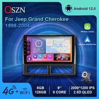 QSZN 2K QLED Android 12 Automobilio Radijo Jeep Grand Cherokee II WJ 1998-2004 Multimedia Vaizdo Grotuvas GPS 4G Carplay Auto Navigacijos