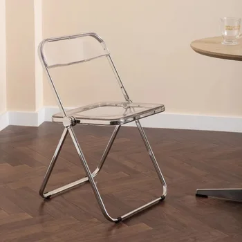 Lankstymo Moderni Valgomojo Kėdės Skaidrus Šiaurės Akrilo Virtuvės Kėdės Atskirų Sedie Da Pranzo Namų Baldai MQ50CY