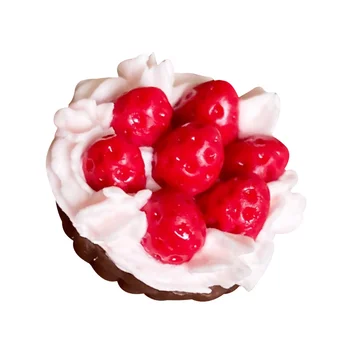 Mini Strawberry Pies Miniatiūriniai Namų Puošmena Ornamentu Mažų Žaislų, Maisto, Modelis Dervos Priedų