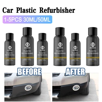 1-5VNT 30ml/50ml Automobilinio Plastiko Refurbisher Shine apsauga nuo dulkių Atkurti Spalvos Vandeniui Pašalinti Paviršiaus Oksidacijos, Auto Priedai