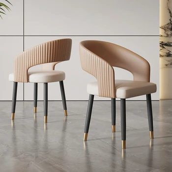Šviesos Prabanga, Modernios Kėdės Medienos Dizaineris Šiaurės Valgomojo Kėdė Aukštos Paprasta Hotel Restaurant Odos Salle Ėdžiose Namų Baldai