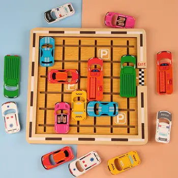 Vaikai Medinė Dėlionė Žaislas Medinis Automobilio Modelį Labirintas automobilių Stovėjimo Aikštelė, Galvosūkiai Švietimo Intelekto Iššūkis, Žaislai Vaikams Geometrinis Dėlionė