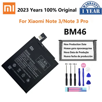100% Originalus Realias galimybes 4050mAh Mobiliojo Telefono BM46 Už Xiaomi Redmi 3 Pastaba Note3 Pro/Prime Hongmi Baterija Baterijos Bateria