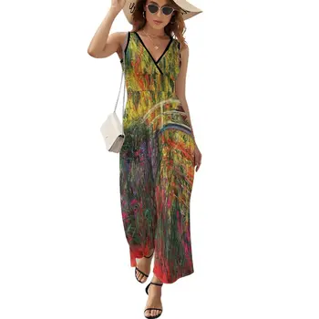 Vandens Lelijų Tvenkinys - Claude Monet Berankovis Suknelė Ilga suknelė vasaros komplektai moterų 2023