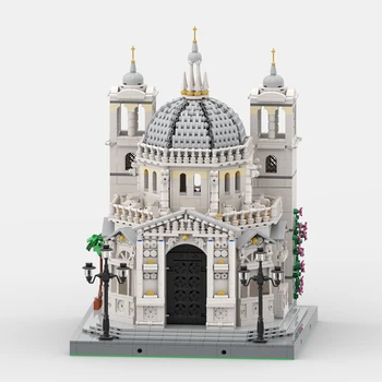 Sanctuary SS Modelis Garsaus Retro Architektūros Rūmai Venecijoje Bažnyčios Statyba Blokai Nustatyti Plytų Idėjos Dovanų Žaislas Vaikams Berniukams, Mergaitėms