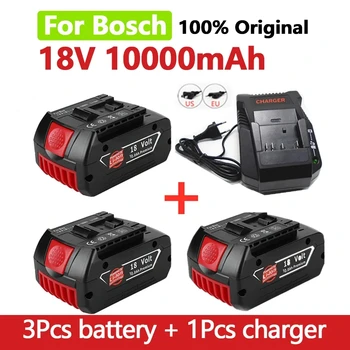 100% Originalus 10ah Įkraunama Ličio Jonų Baterija Bosch 18V 6.0 Atsarginę Bateriją Nešiojamų Pakeitimo BAT609 BAT609G 618