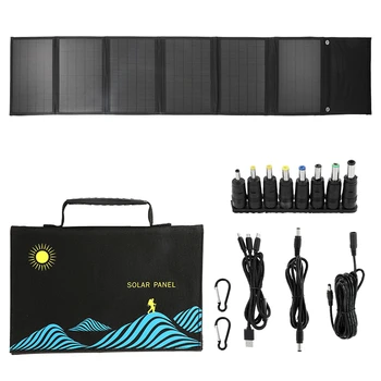 100W Saulės baterijomis Sulankstomas Krepšys USB+DC Išėjimo Saulės Įkroviklis Nešiojamas, Sulankstomas Saulės Įkrovimo Įrenginys Lauko Nešiojamasis Maitinimo šaltinis