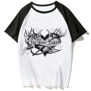 Y2k, t-marškinėliai moterims anime streetwear harajuku Tee mergina grafinis drabužiai