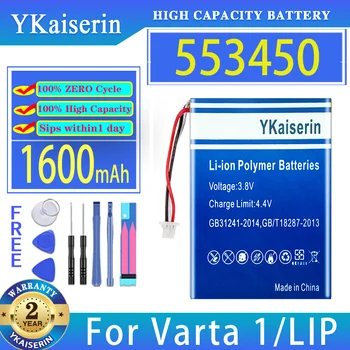 YKaiserin Baterija 553450 1600mAh Už Varta 1/LŪPŲ Varta1 Už Varta LŪPŲ Skaitmeninis Baterijos