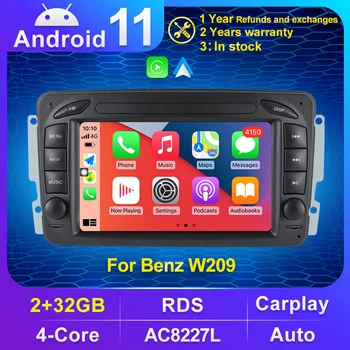 Android 11 Multimedijos Vaizdo Grotuvas, Mercedes Benz CLK W209 W463 W208 Carplay Automatinė Automobilio Radijo, GPS Navigacija, WiFi RDS DSP