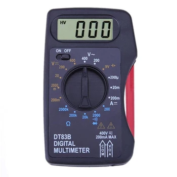 DT83B Kišenėje Skaitmeninis Multimetras Ammeter Voltmeter DC/AC Omų Rezistorius Įtampos Kelių Metrų Testeris Elektros Prietaisai
