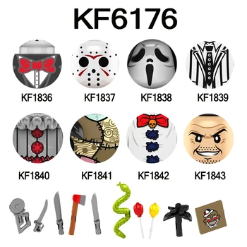 KF6176 KF6175 Mini Statybiniai Blokai, Plytos Veiksmų Skaičiai Helovinas Horrder Filmo Personažai Švietimo Žaislai Vaikams KF6173