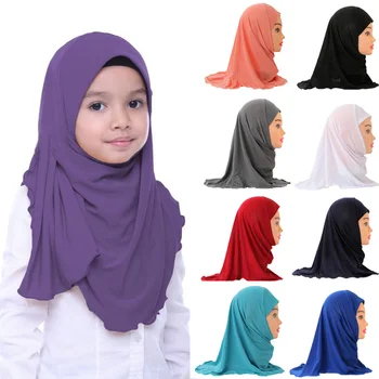 Headwrap Islamo Arabų Skaros, Šalikai, Šaliai, Kaklaskarės Tinka 2-7 Metų Amžiaus Musulmonų Hijab Šalikas Mergaitėms, Vaikams Turbaną Kepurės Gėlių Skarelė