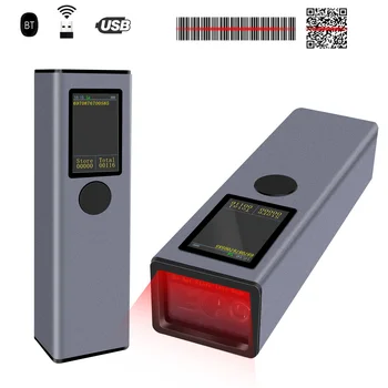 2D 1D QR Barcode Scanner su TFT Ekranas 3 in 1 2,4 GHz Bevielio, Laidinio Ryšio Garso ir Purtyti Greitai Paramos Neprisijungęs