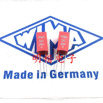 Nemokamas Pristatymas 10vnt/30pcs WIMA Vokietija kondensatorius MKS2 250V 474 BŪTI 0,47 UF 250V 470nf P=5mm