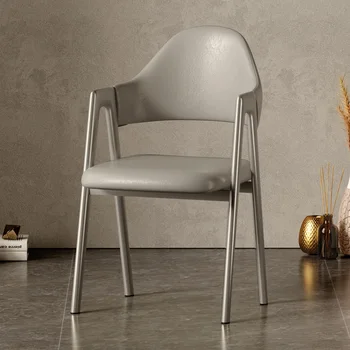 Šiuolaikinės Aukso Valgomojo Kėdės Gražus, Prabangūs Replica Dizaineris Kėdė Odos Ergonomiškas Cadeiras De Jantar Namų Reikmenys