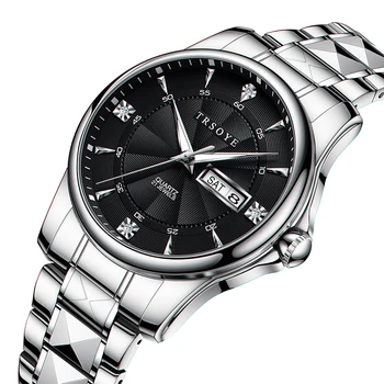Fahion Didmeninė T-Lenktynių Kalendorius Black Dial Prabangių Laikrodžių Vyrams Šviesos Diamond Rankas nuo Kinija Žiūrėti Fabrikas
