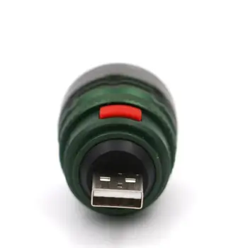 Itin Ryškus Nešiojamas USB mini Žibintuvėlis zoomable 3 modes, USB 