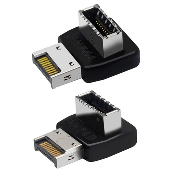 USB 3.1 E Tipo 90 Laipsnių Konverteris, Priekiniai C TIPO Lizdas Vertikalus E Tipo Antraštės Konverteris Kompiuterio Plokštę
