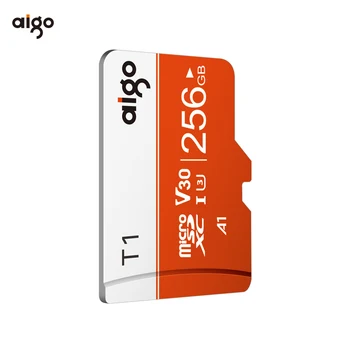 AIGO Atminties Kortelę Micro SD Kortele 256 GB MicroSD TF U3 V30 A1 100MB/S Skaitymo Greitis Class 10 Flash Kortelės SD Drone T1