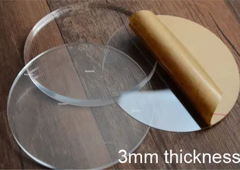3mm storio skaidrus PMMA apskrito plokštė Akrilo diskas plokštė organinio stiklo plokštelių Skaidrumo organinio stiklo plectane UV valdyba