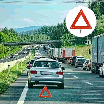2vnt Auto Įspėjamasis Ženklas Kelių Saugos Priemonė Automobilyje Lankstymo Trikampio Saugos Ženklas