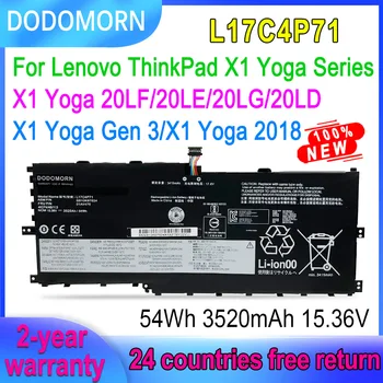 DODOMORN L17C4P71 Nešiojamas Baterija Lenovo ThinkPad X1 Jogos Gen 3/2018 20LE 20LD 20LG L17M4P71 01AV474 01AV475 SB10K97623 54Wh