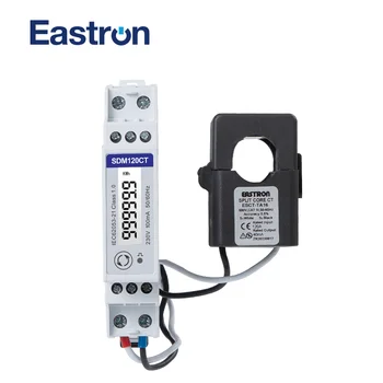 EASTRON SDM120CT-100mA+TA16 100A/100mA,1 Etapas RS485 Modbus Bendrauti Din Bėgelio Wattmeter,Saulės PV Elektros Sunaudojimo Matuoklis