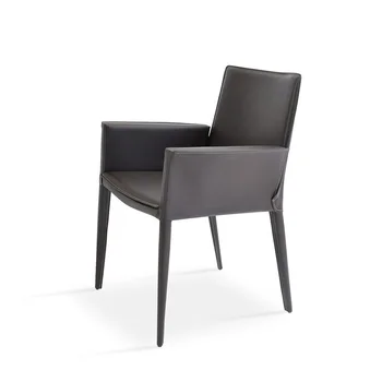 Šiaurės šalių dizaino kūrybinių mados balno oda laisvalaikio kėdės, valgomojo kėdės priėmimo kėdės modelio namas villa home