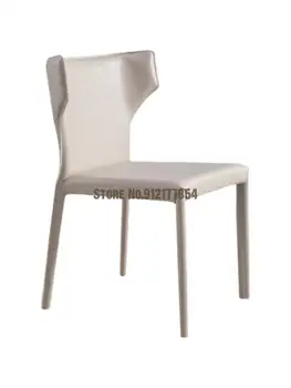 Šiaurės Balno Oda Valgomojo Kėdė Šviesos Prabangūs Modernios Paprasta Namų Italų Dizaineris Stalai Kėdės Nugaros Valgomojo Stalas, Kėdės,