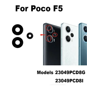 Originalus Naujas Xiaomi Poco F5 Atgal Kameros Stiklo Priekiniai Objektyvas Su Klijais Lipduko Klijų Pakeitimo 23049PCD8G 23049PCD8I