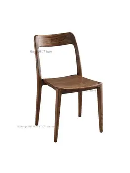 Visi Medžio Masyvo Valgomojo Kėdė Laisvalaikio Kėdė Simple Moderni Valgomojo Baldai Pelenų Kompiuterio Kėdė, Krovimas Kėdės Black Walnut