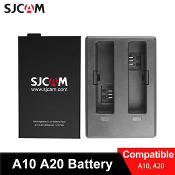 SJCAM A10 Baterija 2650mAh Li-ion Baterija Dual Įkroviklio SJCAM A10 A20 Kūno Fotoaparato Priedai, Originalus SJCAM Prekės Baterijos