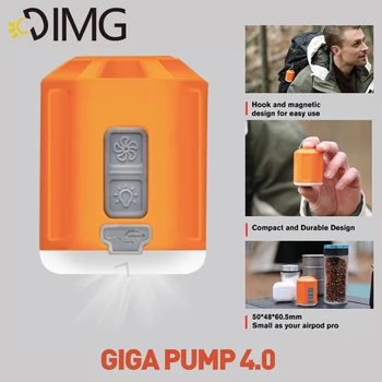 GIGA Siurblys 4.0 Mini Oro Siurblys, Skirtas Čiužinių Lauko Kempingas Nešiojamieji Elektriniai Pripūtimo Žygiai/Oro Lova Plaukimo Žiedo Vakuumo Siurblys