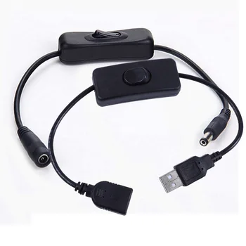 30cm Vyrų ir Moterų USB Kabelis su Jungikliu ON/OFF, Kabelio Pratęsimas Perjungti USB Lempa USB Ventiliatorius elektros Energijos Tiekimo Linijos Patvarus Adapteris