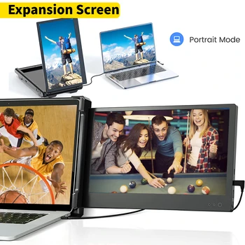 12-colių Nešiojamas Plėtra Ekraną, Paramą Tipas-C, HDMI suderinamus Sulankstomas FHD IPS Portable Nešiojamas Telefono Žaidimų Ekranas Ekranas